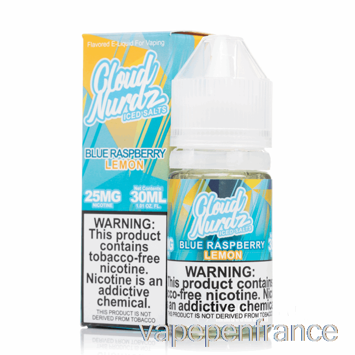 Citron Framboise Bleu Glacé - Sels Cloud Nurdz - Stylo Vape 30 Ml 25 Mg